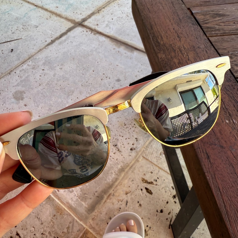 Ray-Ban Gold and Silver Sunglasses